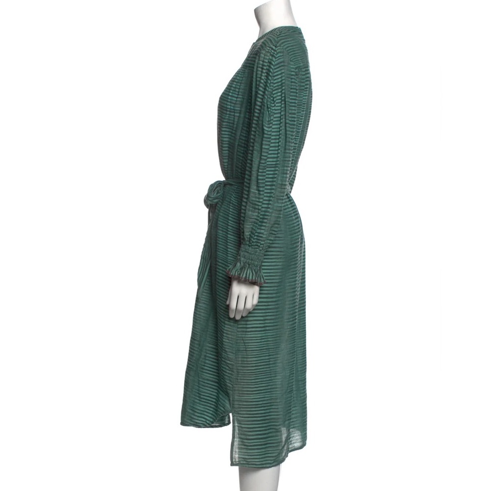 Ulla Johnson Striped Dress Maxi Midi Green Blue Beach Vacation Boho Size XS 2 - Picture 2 of 4